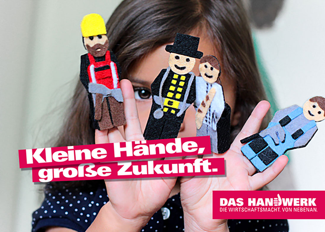 Ob Klempner, Bäcker, Maurer oder Schornsteinfeger: Das Handwerk bietet über 130 spannende Arbeitsfelder, die es zu entdecken gilt. (Quelle: www.amh-online.de